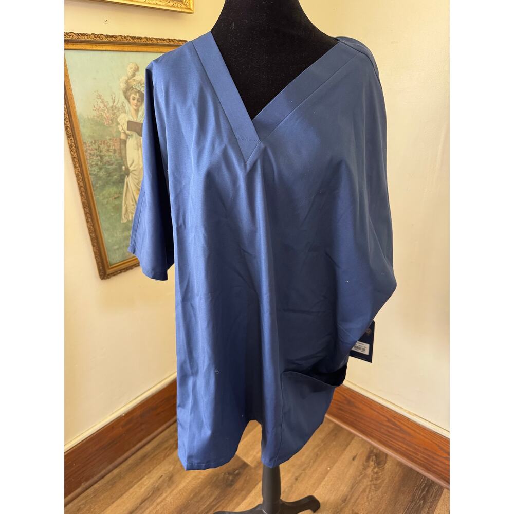 NWT Cherokee Workwear Originals Scrub Top Navy 3XL V Neck 4700